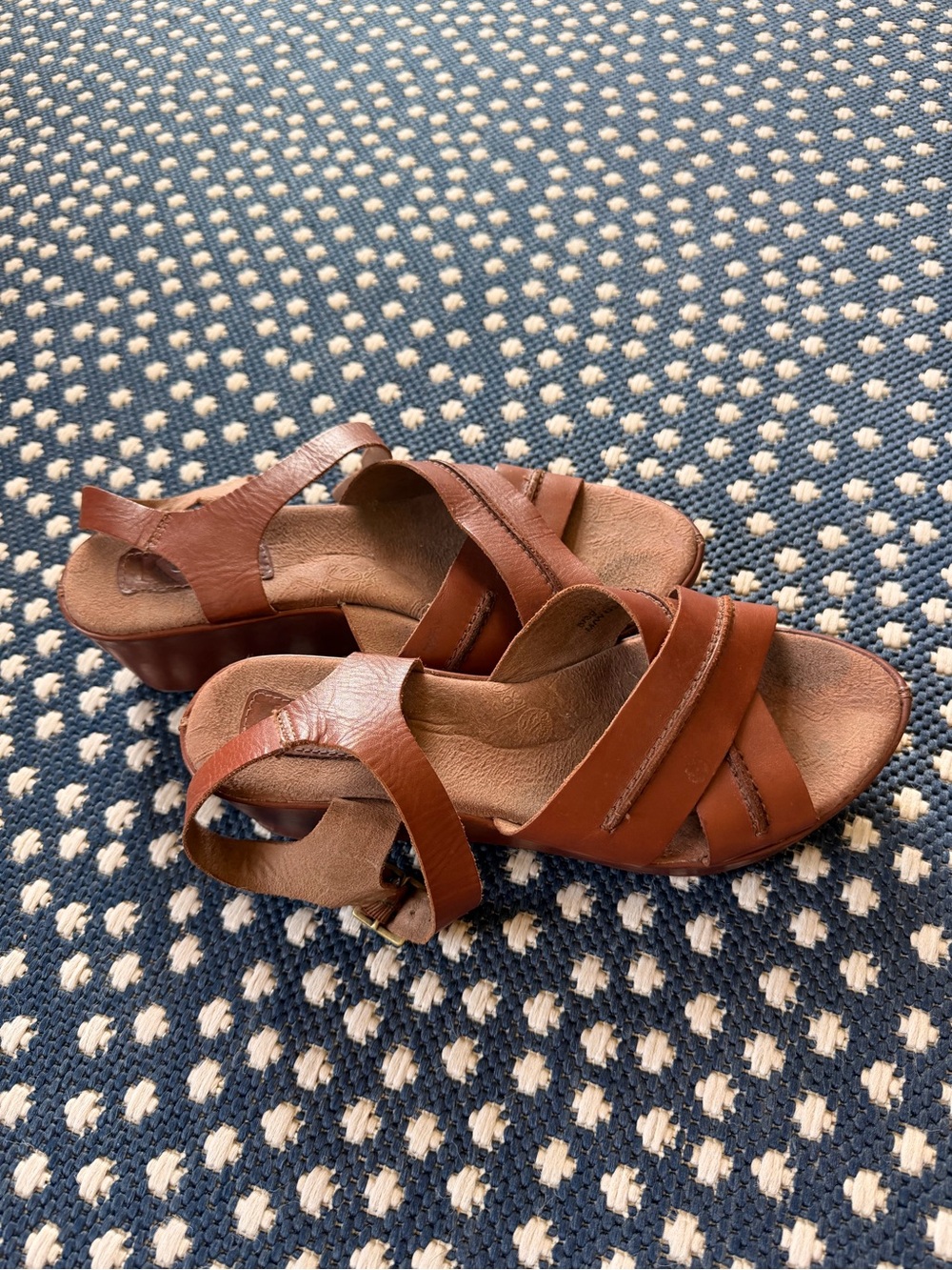 Kork ease Brown Leather Women's Strappy Sandals